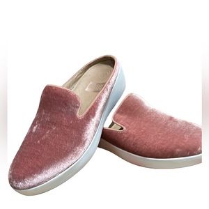 FitFlop SuperSkate Velvet Slip-on Mules, Pink, Women's Size 7